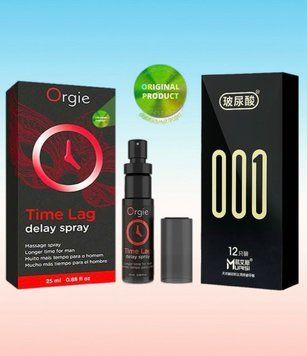 Пролонгатор для чоловіків Time Lag, 25 мл. ORGIE + 001 Muaisi за 12шт. SOS6688 фото