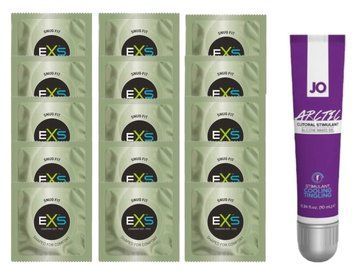 Комплект EXS Snug Fit 15 шт + JO ARCTIC COOLING, 10 мл SOS14928 фото