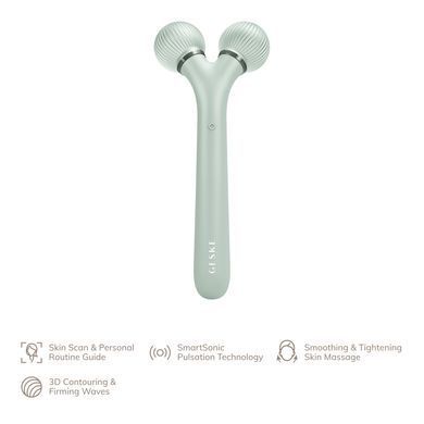Электронный ультразвуковой ролик для лица GESKE Sonic Facial Roller 4в1 green HB0184 фото
