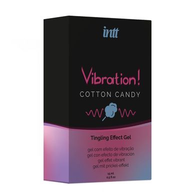 Рідкий вібратор Intt Vibration Cotton Candy (15 мл), густий гель, дуже смачний, діє до 30 хвилин SO9812 фото