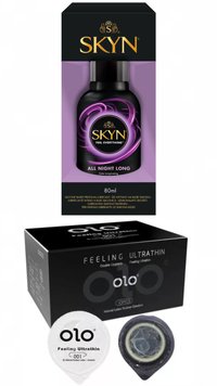 OLO Feeling Ultrathin 10 шт та Лубрикант Skyn All Night Long 80 мл SOS382 фото