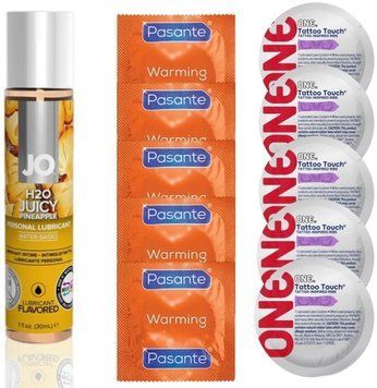 набір 10 шт Pasante + ONE + System JO H2O Juicy Pineapple (30 мл)  SOS4628 фото
