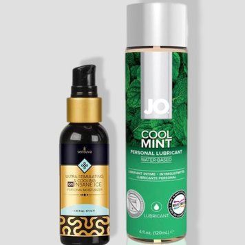 Sensuva Ultra-Stimulating ON Insane Ice (57 мл) + JO Cool Mint (120 мл) LB255 фото