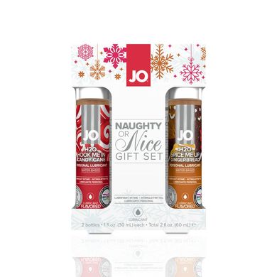 Різдвяний набір лубрикантів System JO Naughty or Nice Gift Set – Candy Cane & Gingerbread (2×30 мл) SO6163 фото