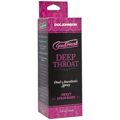 Спрей для мінету Doc Johnson GoodHead DeepThroat Spray - Sweet Strawberry 59 мл для глибокого мінету SO2801 фото