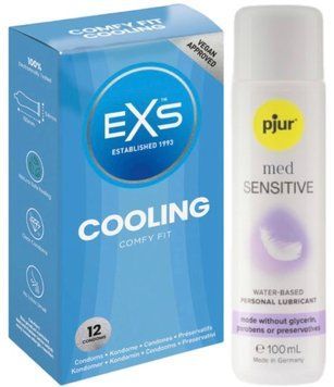 Комплект EXS Cooling 12 шт + Pjur MED Sensitive Glide 100 мл SOS13629 фото