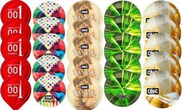 Набір з 25 шт OLO Red 0.01 + ONE Ribs + ONE Vanish + ONE Glowing + ONE Banana SOS8729 фото