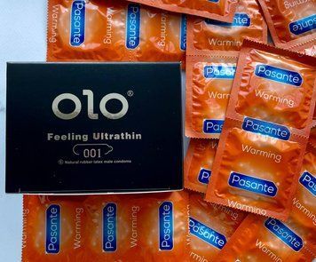 Набір OLO Feeling Ultrathin - ультратонкі -001 ( 10 штук) + Pasante Warming 20 шт SOS1166 фото