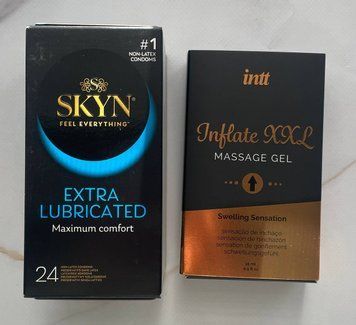 Комплект SKYN Extra Lube 24шт + Гель для стимуляции Intt Inflate XXL (15 мл) SOS2111 фото