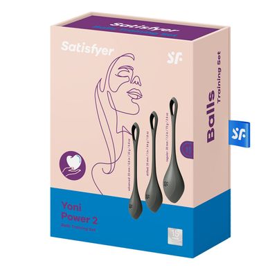 Набор йони бусин Satisfyer Yoni Power 2 Black, диаметр 2-2,5-3см, вес 22-44-73гр SO5550 фото