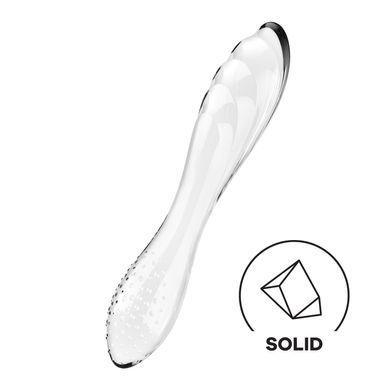 Двусторонний стеклянный дилдо Satisfyer Dazzling Crystal 1 Transparent, очень прочный, без стопора SO8785 фото