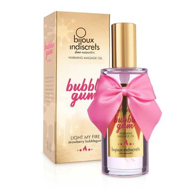 Розігрівальна олія Bijoux Indiscrets Light my Fire – Strawberry Bubblegum (100 мл) SO9343 фото