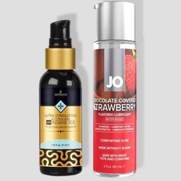 Sensuva Ultra-Stimulating ON Insane Ice (57 мл) + JO Chocolate Covered Strawberry (60 мл) LB257 фото