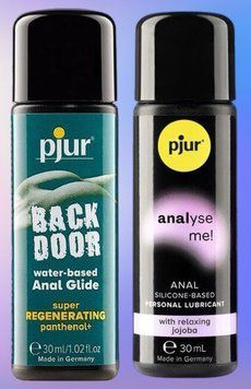Набор лубрикантов pjur backdoor Regenerating 30 мл + pjur analyse me! Relaxing jojoba silicone 30 мл LB491 фото
