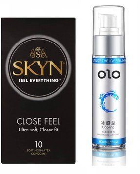 SKYN Close Feel 10 штук и Лубрикант охлаждающий на водной основе OLO 60 мл SOS28 фото