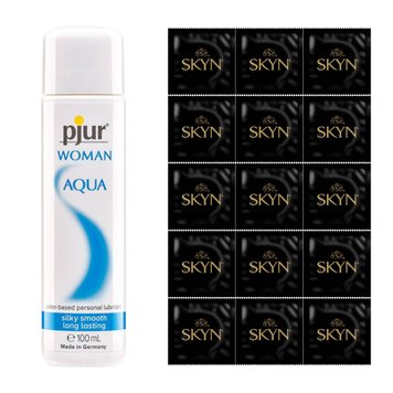 Набор SKYN Original, 12 шт + лубрикант на водной основе pjur Woman Aqua, 100 мл SKYN45 фото