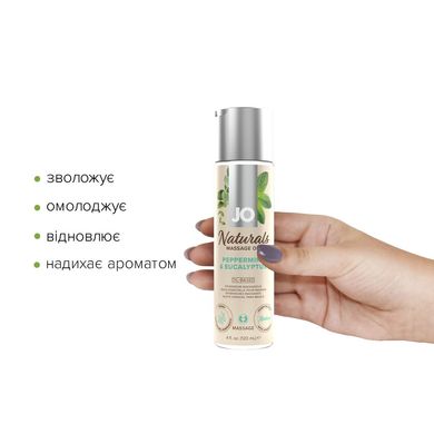 Массажное масло System JO - Naturals Massage Oil - Peppermint&Eucalyptus с эфирными маслами (120 мл) SO6166 фото