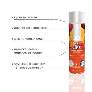 Змазка на водній основі System JO H2O — Peachy Lips (120 мл) без цукру, рослинний гліцерин SO1777 фото