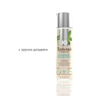 Массажное масло System JO - Naturals Massage Oil - Peppermint&Eucalyptus с эфирными маслами (120 мл) SO6166 фото