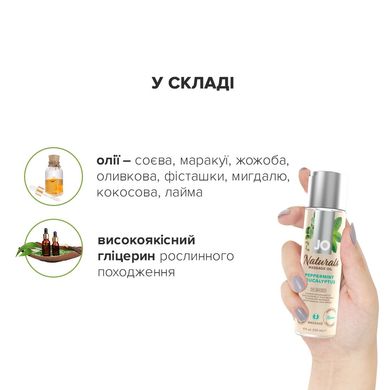 Массажное масло System JO - Naturals Massage Oil - Peppermint&Eucalyptus с эфирными маслами (120 мл) SO6166 фото