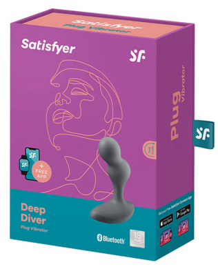 Анальний вібратор Satisfyer Deep Diver Connect App (сірий) SO6083 фото