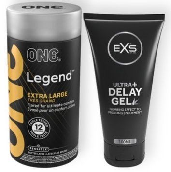 Набір з 12 шт ONE Legend Extra Large + Пролонгатор EXS Delay Gel Ultra+ 100ml SOS9054 фото