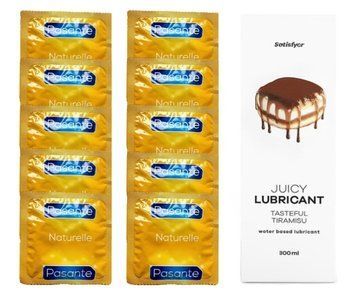 Набор Pasante Naturelle 10 шт. + Лубрикант Satisfyer Tasteful Tiramisu (300 мл) SOS12054 фото