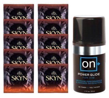 Комплект Skyn Warming 10 шт + Sensuva ON Power Glide For Him Gel (50 мл) SOS14439 фото