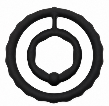 Подвійне ерекційне кільце Sexbay еластичне, Black XW3020 фото