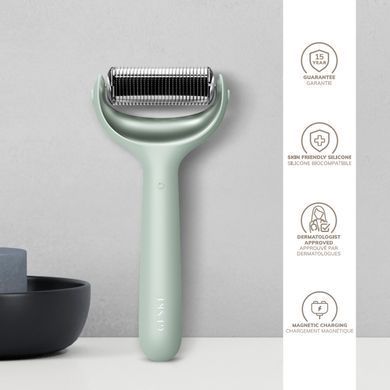 Електронний ролер для обличчя та тіла з мікроголками GESKE MicroNeedle Face&Body Roller 8в1 green HB0206 фото