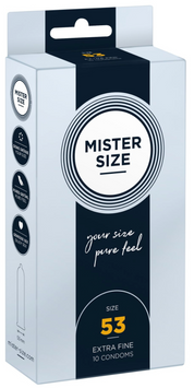 Ультратонкие презервативы Mister Size Pure Feel 53 мм (10 шт) mis2 фото