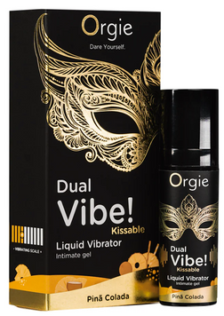 Orgie Dual Vibe! Pi&ntilde;a Colada (15 мл) &mdash; рідкий вібратор із тропічним смаком коктейлю 17311 фото