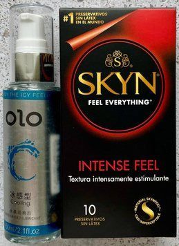 Набір SKYN Intense Feel 10 шт + Лубрикант охолоджуючий на водній основі OLO 60 мл SOS1120 фото