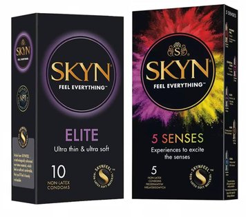 Набір : SKYN Elite 10 шт та SKYN 5 Senses SK55 фото