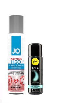 Набор лубрикантов System JO H2O WARMING (30 мл) + pjur Aqua Panthenol 30 мл LB176 фото