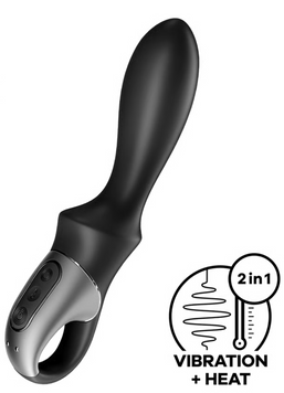 Анальний вібратор із функцією підігріву Satisfyer Heat Climax Connect App (чорний) SO6089 фото