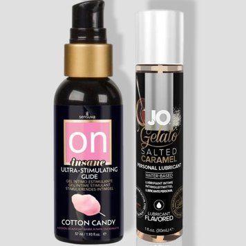 Sensuva Ultra-Stimulating On Insane Cotton Candy (57 мл) + System JO GELATO Salted Caramel (30 мл) LB107 фото