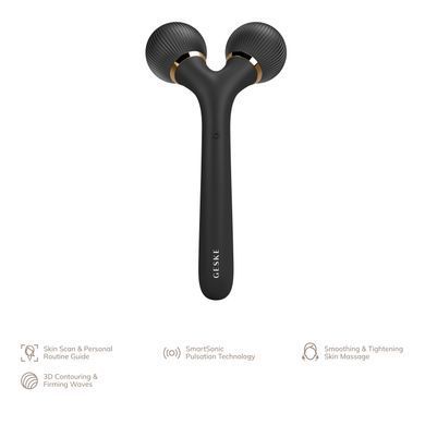 Електронний ультразвуковий ролик для обличчя та тіла GESKE Sonic Facial&Body Roller 4в1 gray HB0030 фото