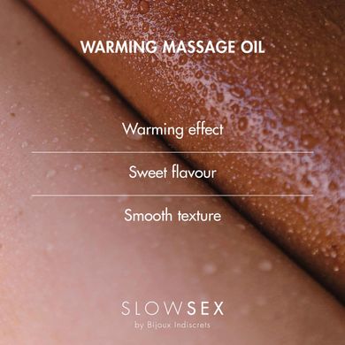 Розігрівальна їстівна масажна олія Bijoux Indiscrets Slow Sex Warming massage oil SO5906 фото