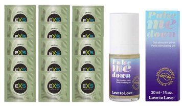 Комплект EXS Snug Fit 15 шт + Love To Love Pulse Me Down, 30 мл SOS14903 фото