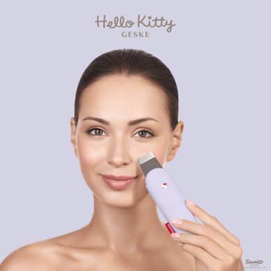Мікрострумовий скрабер для шкіри і усунення чорних точок GESKE MicroCurrent Skin Scrubber&Blackhead Remover 9в1 Hello Kitty purple HB0252 фото