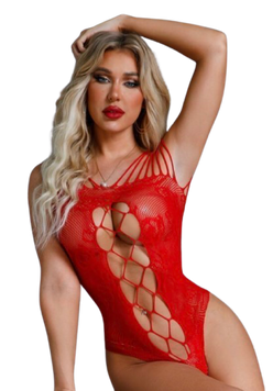 Еротичний бодістокінг Caprice Lingerie Model 02 Red One Size SO8523 фото