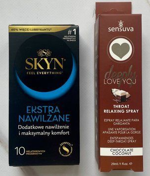 Комплект Skyn Extra Lube 10 шт - Спрей Sensuva Deeply Love You Chocolate Coconut (29 мл) SOS2857 фото