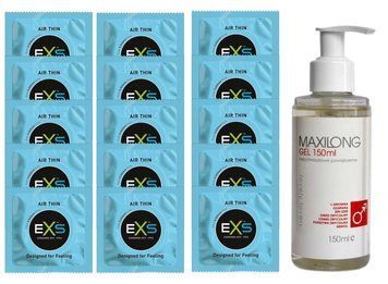 Комплект EXS Air Thin 15 шт + LOVELY LOVERS MAXILONG Gel SOS14760 фото