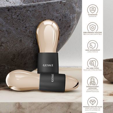 Подвійний масажер для очей GESKE Cool&Warm Duo Eye Massager 7в1 gray HB0320 фото