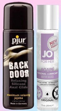 Набір лубрикантівpjur backdoor anal Relaxing jojoba silicone 30 мл + System JO AGAPE ORIGINAL (30 мл) LB824 фото