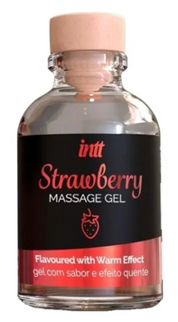 Интимный массажный гель со сладким ароматом клубники INTT Strawberry Massage Gel (30 мл) &mdash; ягодный соблазн и романтический прелюдия SO5593 фото
