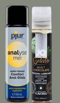 Набір лубрикантів pjur analyse me! Comfort water glide 100 мл + System JO GELATO Mint Chocolate (30 мл) LB998 фото