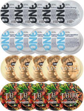 Набір з 20 шт ONE Extra strong + 𝐎𝐍𝐄 𝐒𝐮𝐩𝐞𝐫 𝐒𝐞𝐧𝐬𝐢𝐭𝐢𝐯𝐞 + ONE Vanish + ONE Tattoo Touch SOS8168 фото