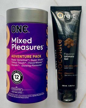 Комплект ONE Mixed Pleasures 12 шт - Лубрикант ORGIE LUBE TUBE шоколад, 100 мл SOS2907 фото